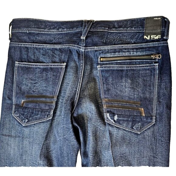 Helix Jeans Mens 34x30 Blue Relaxed Straight Low Rise Light Wash Denim - Picture 8 of 8